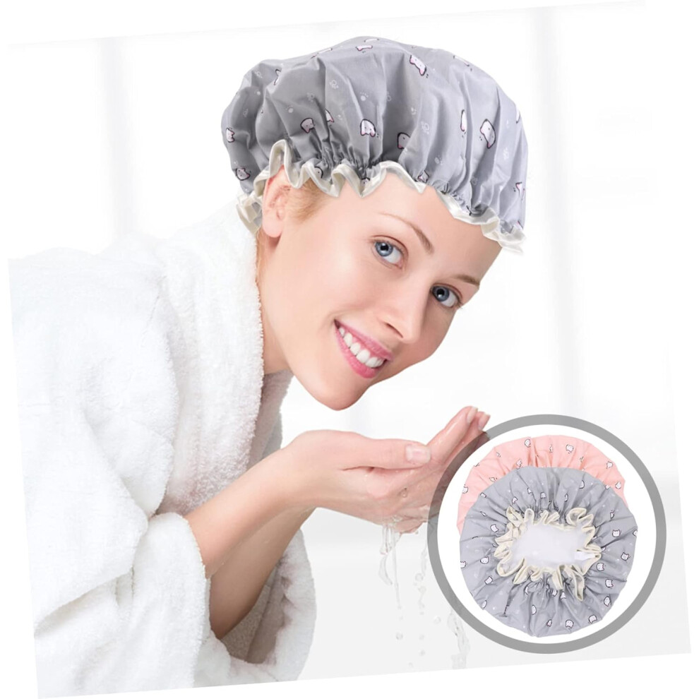 Hkhbjs 6Pcs Elastic Bath Caps For Boys And Girls And Womens Hair Protective Cover Cute Shower Cap