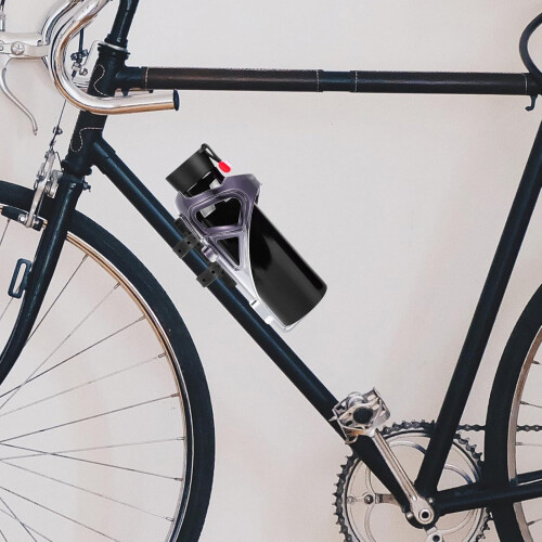 Adjustable Bike Bottle Holder Base with No-Screw Mount Strap 2