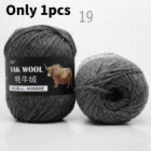 (Black hemp ash)Colorful Hand Weaving Wool Yarn Knitting Handmade Scarves Warm Hat Supplie Craft