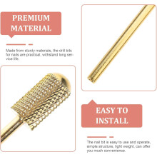 Unha broca Bit Set Tungsteno aço Manicure Bits Kit 3pcs toque confortável para Pedicura e acrílico Unha Art Buffing
