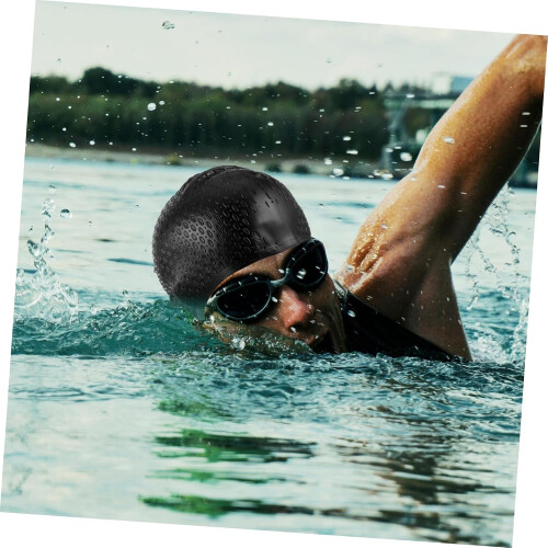 Wasserdichte Silikonkappe, schwarz, modisches Wassertropfen-Logo, flexibel und langlebig 1
