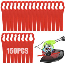 Acehome 150 Pcs Plastic Grass Trimmer Blades, Cordless Strimmer Blades 83 mm Law