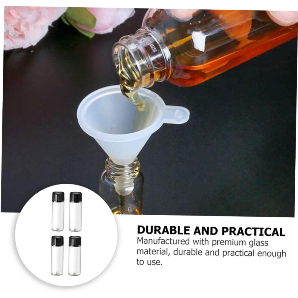 Hkhbjs 24Pcs Mini Glass Essential Oil Bottles 5Ml Travel Cosmetic Vial