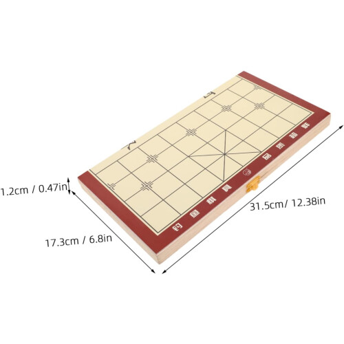 Foldable Wooden Chinese Chess Board Game Portable Table Storage Chess 1