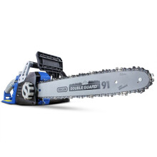 Hyundai 2400W / 230V 16" Bar Powerful Electric Chainsaw, Lightweight Blue, 12m Power Cable, Automatic Chain Lubrication