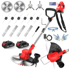 FORLUOAI Cordless Strimmer 21V with 22000mAh Battery & Charger,Grass Trimmer Co
