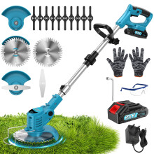 Cordless Strimmer 21V, 4 in 1 Grass Trimmer 800W, 28 Blade Telescopic 90 Head 2