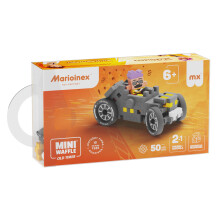 Marioinex Waffle Mini Cars Old Timer, Jeremy, 50 stk., Grå racing 2-i-1