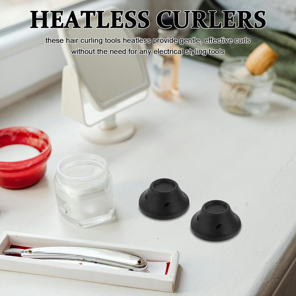 Hkhbjs 30Pcs Silicone Hair Curlers Mushroom Shaped Heatless Rollers For Short Long Hair Styling Tools For Girls Women Curly