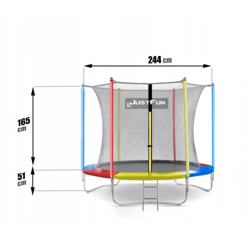 HAVETRAMPOLINE BARE SJOV 8FT-244CM MULTICOLOR
