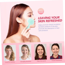Cepillo limpiador facial de silicona exfoliante para una limpieza suave. Herramientas para el cuidado de la piel en casa.