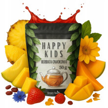 Frugtte HAPPY KIDS ananas mango papaya tranebær jordbær 50 g