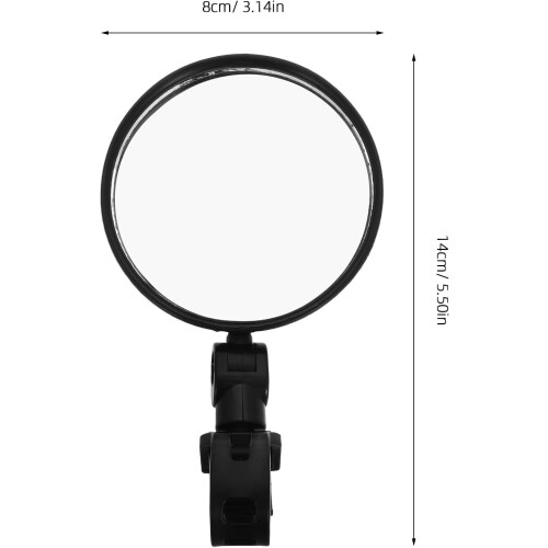 Handlebar Rear View Mirror 8Cm Convex Bicycle Mirror 1