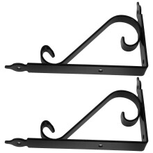 2Sets Zwarte Stevige Wandbeugels Voor Zwevende Planken