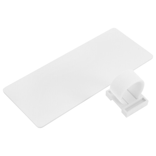 1Blank Microphone Logo Station Acryl Wit Voor Creatieve DIY