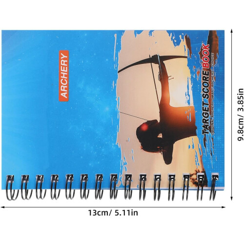 Archery Scorebook Blue Spiral Notebook with Scoring Sheets 1
