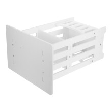 1Kleine Witte Bijzettafel Met Plank Voor Slaapkamerdecor