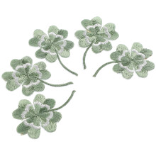 5St Multifunctionele Groene Klaverblad Kledingpatches, Voor DIY