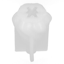1Silicone Kaarsenmaakvorm Driehoekige Kegel Kerstkaars Mal Wit