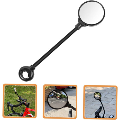 Convex Mirror Rearview Mirror for Bike Adjustable Rotatable Wide View 2