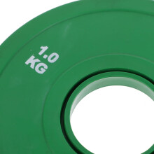Rubber Coated 1kg Barbell Weight Plates Fractional Training Bumper Plates