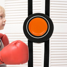 Sada boxerských podložiek na stenu, robustný PU vankúš na kopanie, žiarivo oranžový poťah