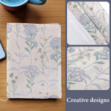 Adjustable Dandelion Blue A5 Fabric Book Cover Handmade Satin Cloth Book Protector