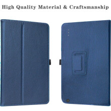 TABLET-ETUIS TIL LIUSHAN SPC HEAVEN 10.1" MARINEBLÅ LUKKET MED FLAP