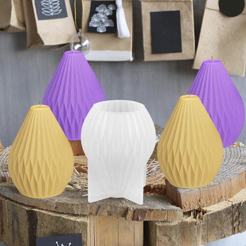 Creative DIY Silicone Candle Mold for Pear Shaped Scented Candle Making, Safe and Odorless Material 2