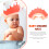 1Kinder Badmuts Rood, Verstelbare Haarwas Hoed Met Kroondesign 6