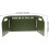 Foldable 3-Panel Camping Stove Windscreen with Drawstring Bag, Military Green Iron Wind Shield 2