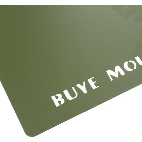 Foldable 3-Panel Camping Stove Windscreen with Drawstring Bag, Military Green Iron Wind Shield 2