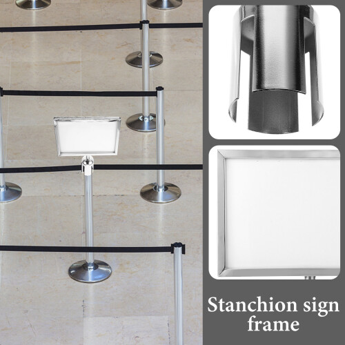 Dubbele Stanchion Sign Holder Robuuste Poster Display 2
