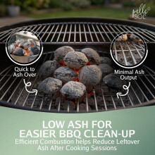 Pelle & Sol Charcoal BBQ Briquettes 10kg Pack - Long Burning BBQ Charcoal for Up