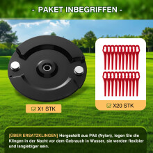 EVEHAP Double Blade Disc Compatible with Cordless Grass Trimmer GE-CT 18 LI, GC-