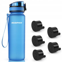 Aquaphor City filterflaske 500 ml + 5 filtre, blå