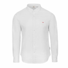 Lee Cooper Herre Oxford Skjorte Hvid, Langærmet, Størrelse L