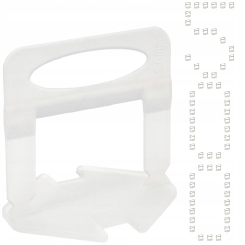 Nivelleringsklips 1mm 500 stk System til nivellering af fliser X-LEVEL