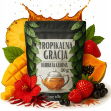 Sort te Tropisk Grace 50 g ananas papaya mango saffron jordbær