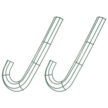 2St DIY Metalen Candy Cane Krans Frame Voor Bloemstukken En Decor