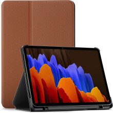BRUN LUKKET ETUI TIL SAMSUNG GALAXY TAB S7 PLUS 12.4' STÆRK BESKYTTELSE