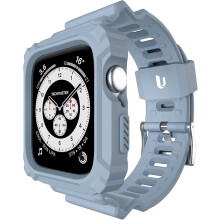 URETSTYKKE MED REM TIL APPLE WATCH 42mm SE/7/6/5/4/3/2/1 GRÅ