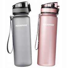 2x Aquaphor City 0,5L filterflaske grå + lyserød