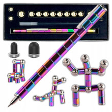 MAGNETISK PEN Metal Multifunktionel Gør-det-selv POLAR Fidget Pen 3 refills
