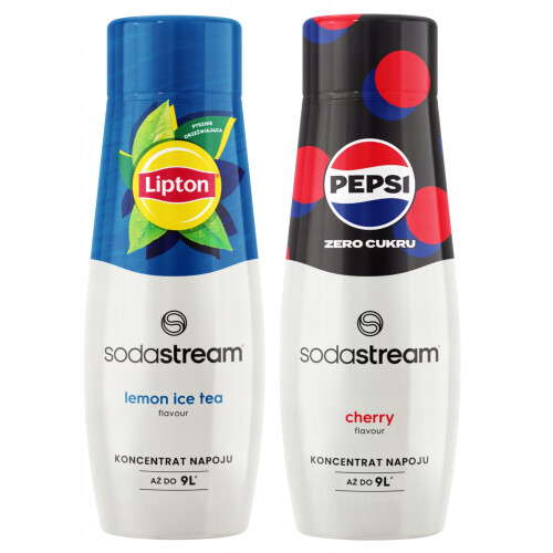 2 Sirupper til vand Sodastream Lemon Ice Tea + Pepsi Max Cherry