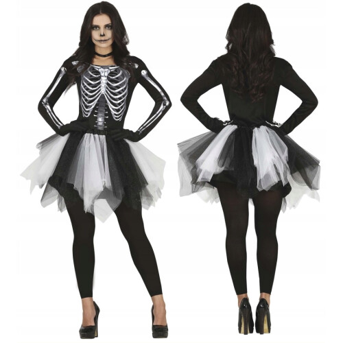 Skelet Halloween kostumebold L