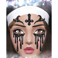 Halloween NUN Glitter -kasvotarrat