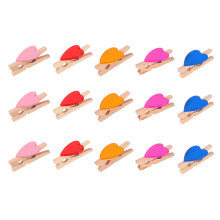 100St Mini Klemmen Hartvormig Rood Voor Foto En Snackzak