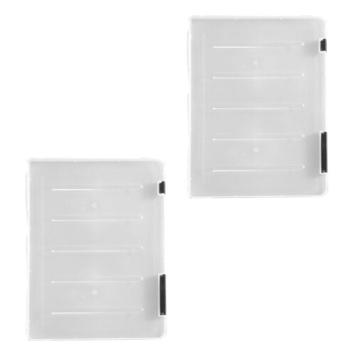 2St Plastic Documenten Organizer Zwart Draagbare Bestanden Box