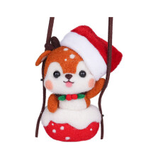 1Set Wol Vilten DIY Kit Slinger Voor Kerst & Cadeau